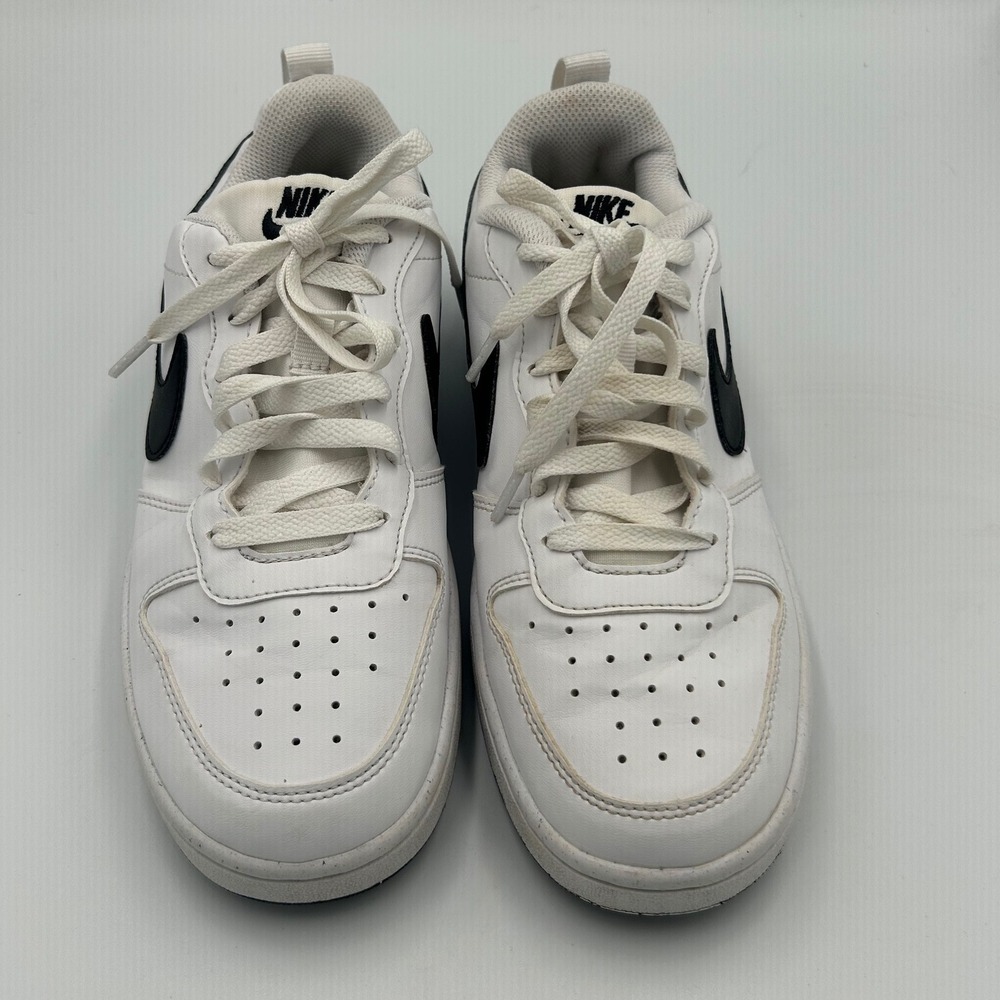Nike Court Borough Low Recraft White Black Kids Sneakers DV5456-104 Size 5.5Y - Picture 1 of 5